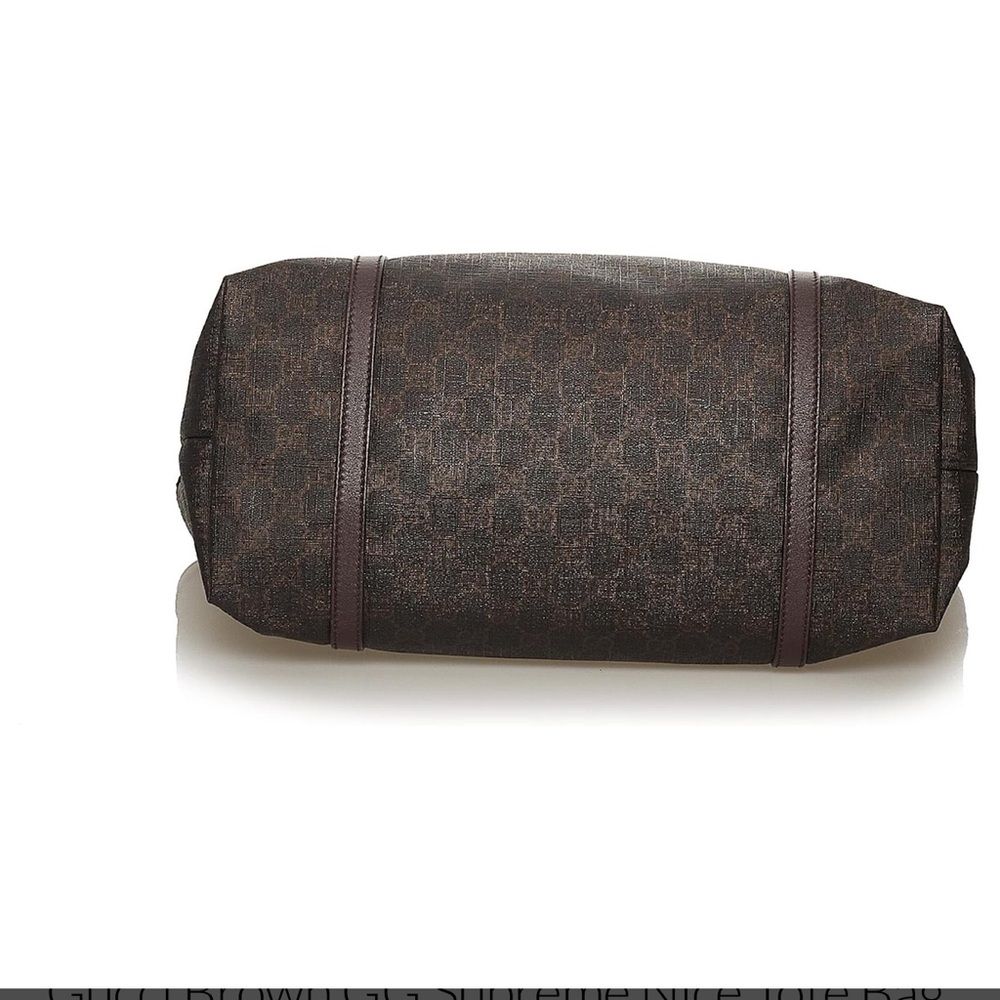 Gucci Brown GG Supreme Nice Tote Bag Dark brown.Excellent condition! Retail 1.2k - Picture 5 of 6